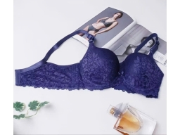 ÁO LOVELY CÀI 3 MỎNG ÉP REN 1210 -  MÀU XANH ĐEN